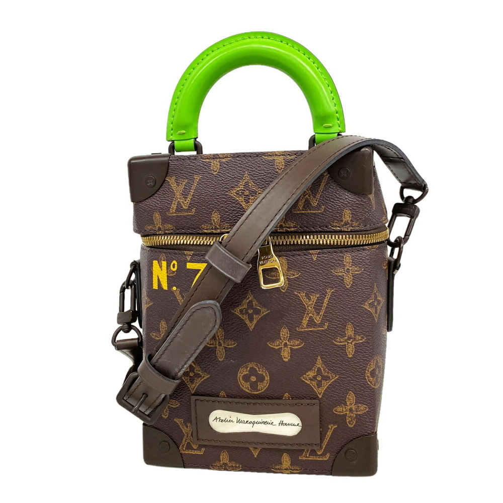 Louis Vuitton Monogram Vertical Box Trunk Handbag M59664 Brown 2-way bag for men